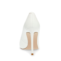 Steve Madden Vala White Paris Fashion High Heel Pointed Toe Stiletto Pumps