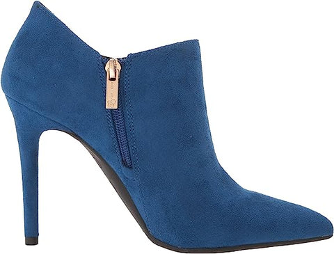 Jessica Simpson Luela Blue Hour Leather Side Zipper Stiletto Heel Ankle Boots