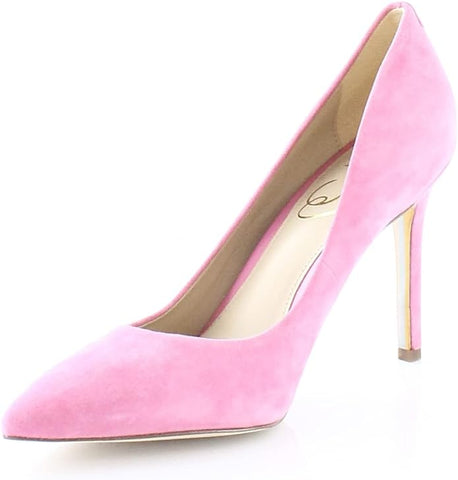 Sam Edelman Hazel Confetti Pink Suede Stiletto Heeled Pointed Toe Wide Pumps