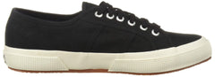 Superga 2750 Cotu Black White Lace Up Rounded Closed Toe Classic Sneaker