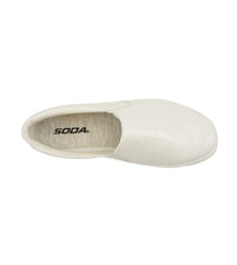 Soda Hike White Crocodile Pu Cushioned Foam Rounded Toe Platform Slip-On Sneaker