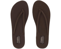 Flojos Fiesta 2.0 Brown Vintage Slip On Slide Thong Flat Flip Flops Sandals