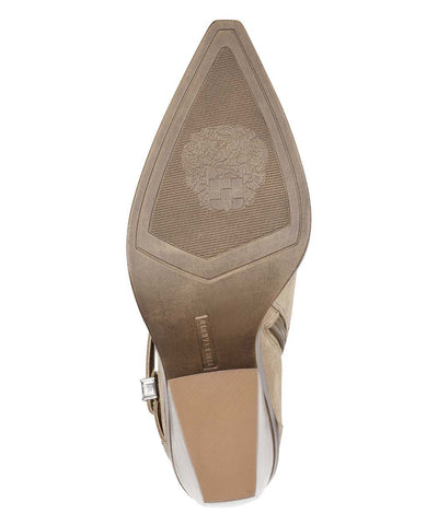 Vince Camuto Gidgey Tortilla Nude Fashion Stacked Heel Snipped Toe Ankle Booties