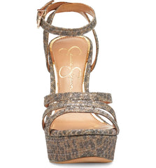 Jessica Simpson Balina Gold Platform Dress High Heel Formal Open Toe Sandals