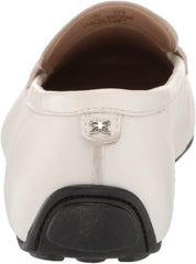 Sam Edelman Tucker Bright White Slip On Squared Toe Flat Leather Fashion Loafers