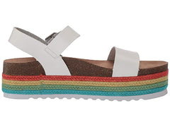 Dirty Laundry by Chinese Laundry Palms White Multi Espadrille Wedge Open Sandals