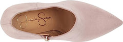 Jessica Simpson Luela New Mauve Leather Side Zipper Stiletto Heel Ankle Boots