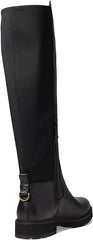 Cole Haan Greenwich Tall Boot Black Leather/Stretch Black Waterproof Boots