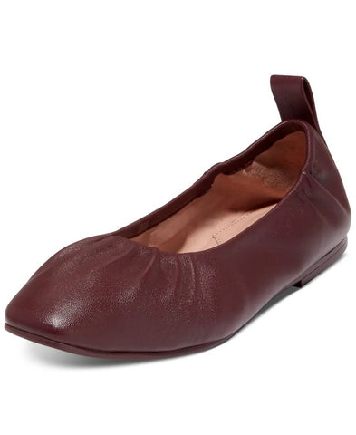 Cole Haan York Soft Bloodstone Leather Rounded Toe Slip On Classic Ballet Flats