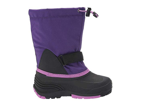 Kamik Kids' Waterbug5 Purple Pull On Rounded Toe Waterproof Lug Sole Snow Boots