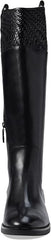 Cole Haan Hampshire Black Leather/Black Suede Round Toe Pull On Knee High Boots