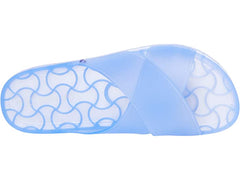 Sam Edelman Jelly Jaylee Blue Color Block Translucent Slip On Slide Sandals