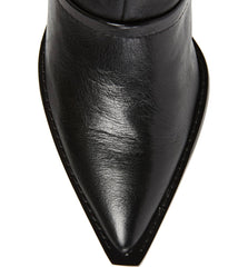 Lust For Life Tania Knee High Boot Black Leather Block Heel Designer Dress Boots