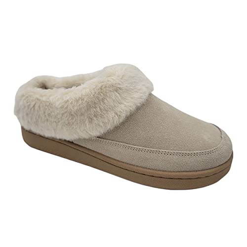 Clarks Womens Faux Fur Lined Clog Slippers Warm Cozy Indoor Outdoor Plush Slipper For Women