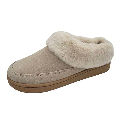 Clarks Womens Faux Fur Lined Clog Slippers Warm Cozy Indoor Outdoor Plush Slipper For Women