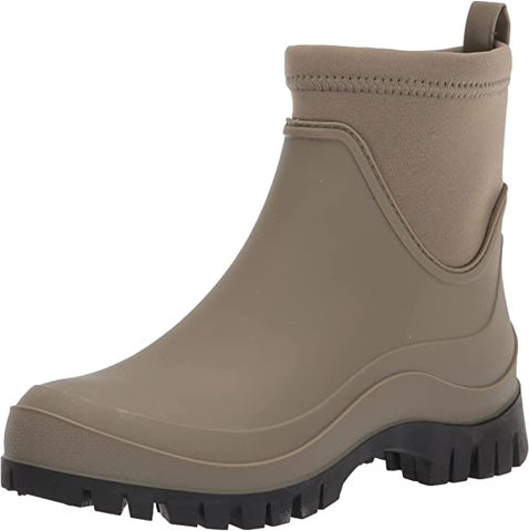 Sam Edelman Louisa Fern Green Chunky Heel Waterproof Pull On Rain Ankle Boots