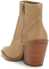 Vince Camuto Amtinda Tortilla Squared Toe Ankle Block Heeled Fashion Booties