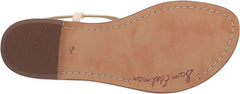 Sam Edelman Gigi Modern Ivory Signet Ankle Strap Open Toe Thong Flats Sandals