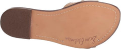 Sam Edelman Gaige Almond Open Squared Toe Buckle Detailed Slip On Flat Sandals
