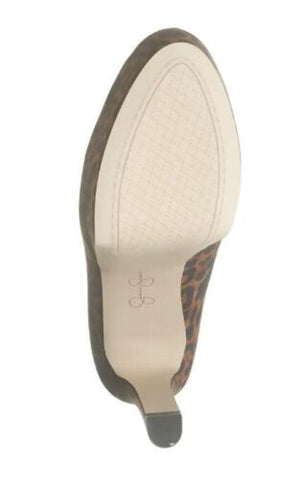 Jessica Simpson Nellah Leopard HIgh Heel Platform Pump Thick Heel Round Toe Shoe