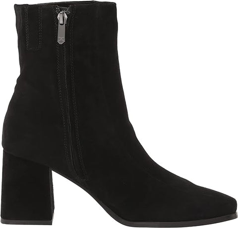 Sam Edelman Mayla Black Block Heel Squared Toe Fashion Leather Ankle Boots
