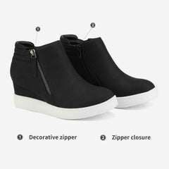 DREAM PAIRS Women’s Platform Wedge Sneakers Ankle Booties