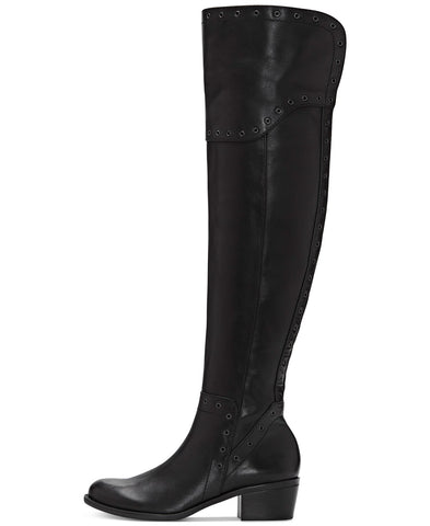 Vince Camuto Bestan Carob Over The Knee Boot Riding Embellished Wide Calf Boots