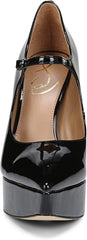 Sam Edelman Arie Black Patent Stiletto Heel Mary Jane Pointed Toe Fashion Pumps