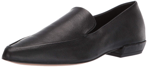 Steve Madden Women's Haylie Loafer Black Leather Slip On Pointed Flats