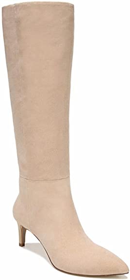 Sam Edelman Uma Warm Oat Pointed Toe Stiletto Heel Knee High Fashion Boots