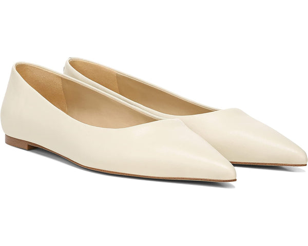 Sam Edelman Wanda Ivory Pointed Toe Slip On Fashion Ballet Flats Shoes Wide