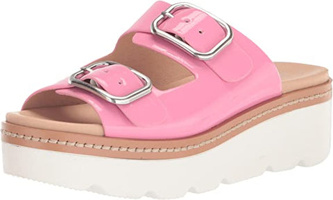 Chinese Laundry Surfs Up Pink Slip On Open Toe Platform & Wedge Platform Sandals