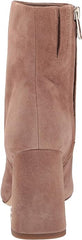 Sam Edelman Codie Praline Leather Side Zip Squared Toe Block Heel Fashion Boots