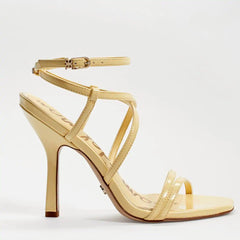 Sam Edelman Leeanne Honey Dew Open Toe Wrapped Ankle Strap High Heeled Sandals