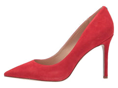 Sam Edelman Hazel Stiletto Dress Pointy Toe Pump Havana Red Satin