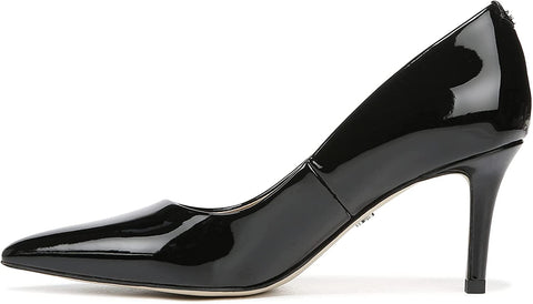 Sam Edelman Vienna Black Patent Stiletto Heel Pointed Toe Slip On Fashion Pumps