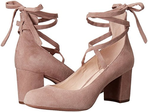 Jessica Simpson Venya Dress Pump Totally Taupe Tie Up Rounded Toe Sandals
