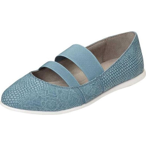 Aerosoles A2 Women's PAYOUT Sneakers Pointed Toe Slip On Light Blue Snake