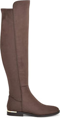 Nine West Allair2 Dark Brown2 Stacked Heel Round Toe Over The Knee Fashion Boots