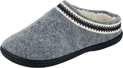 Clarks Indoor and Outdoor Light Grey Slipper Cozy Mule Slip-On Fur Lined Clogs