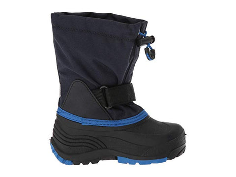 Kamik Kids' Waterbug5 Navy Blue Pull On Waterproof Rounded Toe Ankle Snow Boots