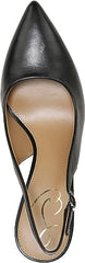Sam Edelman Hazel Sling Black Pointed Toe Stiletto Heeled Fashion Leather Pumps