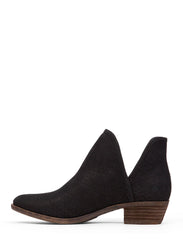 Lucky Brand Baley Fashion Boot Black Suede Low Cut Bootie