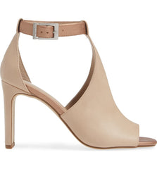 Charles David Gabe Nude Open Toe Bootie High Heel Peep Toe Ankle Strap