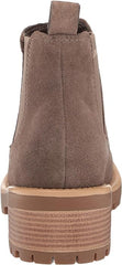 Blondo Mayes Dark Taupe Suede Waterproof Rounded Toe Pull On Fashion Ankle Boots