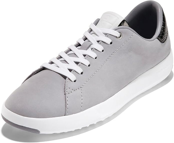 Cole Haan Grandpro Tennis Dapple Gray Tumbled Nubuck Lace Up Low Top Sneakers