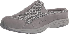 Easy Spirit Travel Time Round Closed-Toe Slip On Mule Clog Grey Wide (9.5, Grey)