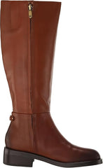 Sam Edelman Mable Rich Cognac Athletic Calf Round Toe Block Heel Mid-Calf Boots