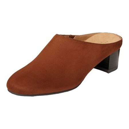 Aerosoles A2 Women's Lilypad Mule Mid Brown Suede Block Heel Pumps