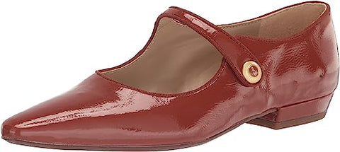 Sam Edelman Jene Copper Mary Jane Button Vamp Strap Pointed Toe Low Heel Flats